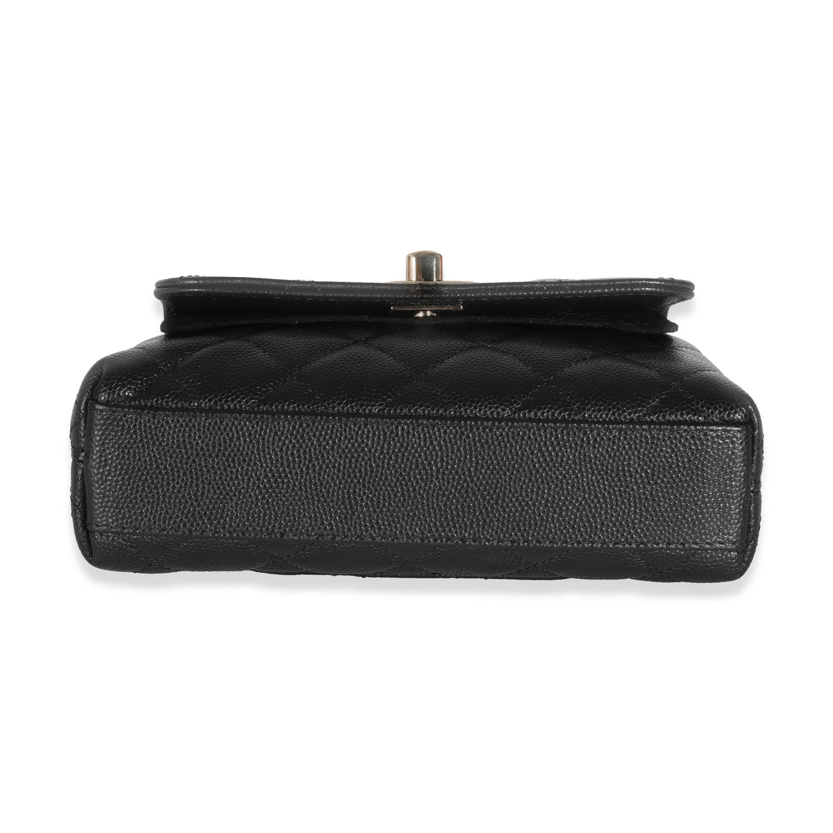 24K Black Quilted  Extra Mini Coco Top Handle Bag