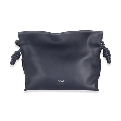 Abyss Blue Nappa Calfskin Mini Flamenco Clutch