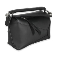 Black Classic Calfskin Mini Puzzle Edge Bag