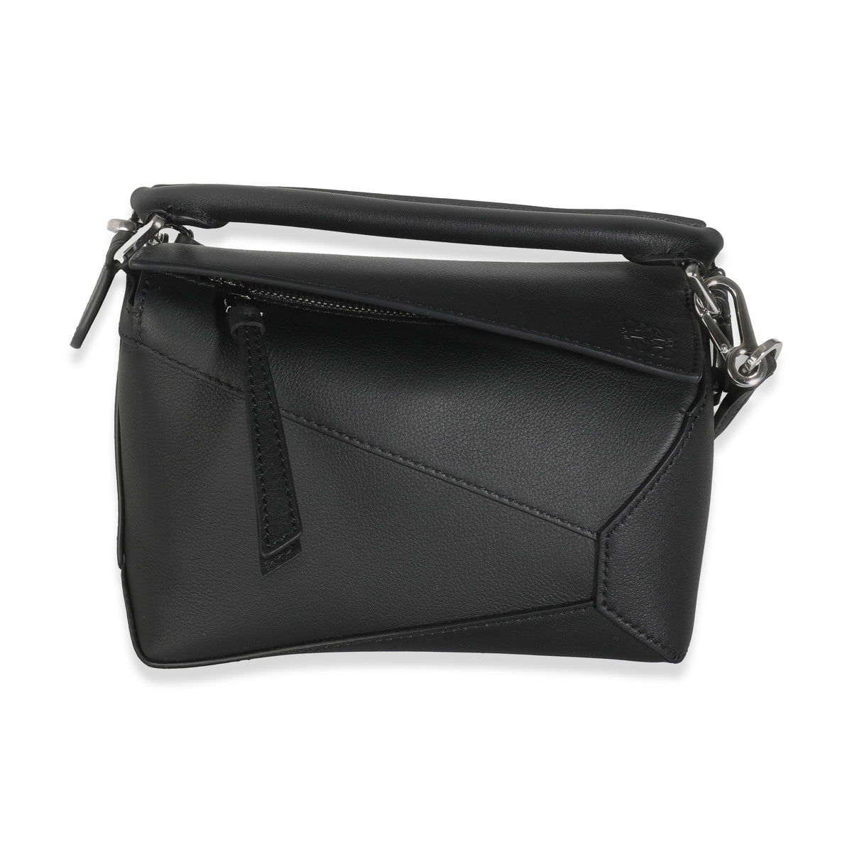 Black Classic Calfskin Mini Puzzle Edge Bag