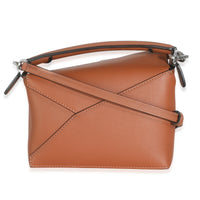 Tan Classic Calfskin Mini Puzzle Edge Bag