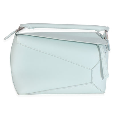Blue Iceberg Classic Calfskin Small Puzzle Edge Bag