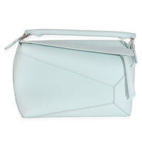 Blue Iceberg Classic Calfskin Small Puzzle Edge Bag