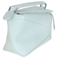 Blue Iceberg Classic Calfskin Small Puzzle Edge Bag