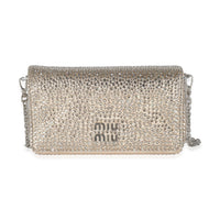 Beige Raso Starlight Crystal Bag