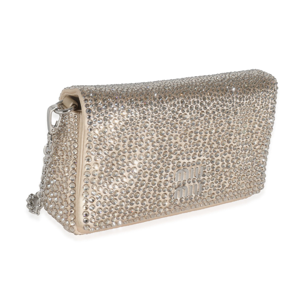 Beige Raso Starlight Crystal Bag