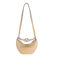 Valentino Beige Nappa Small Vlogo Moon Hobo Handbag stamp
