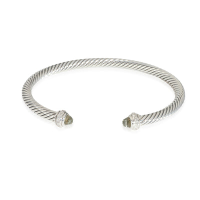 Classic Cable Prasiolite Bracelet in  Sterling Silver 0.13 CTW