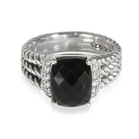 Wheaton Onyx Ring in  Sterling Silver 0.08 CTW