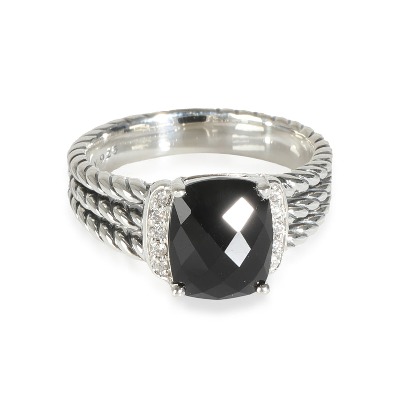 Wheaton Onyx Ring in  Sterling Silver 0.08 CTW