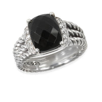 Wheaton Onyx Ring in  Sterling Silver 0.08 CTW