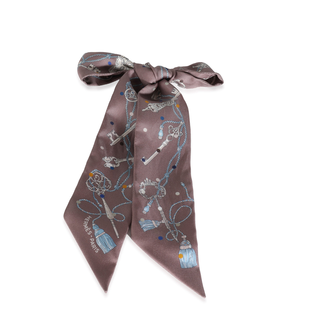 Marron Glace Gris Silk Les Cles A Pois Twilly