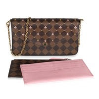 Damier Ebene Canvas Studded Felicie Pochette