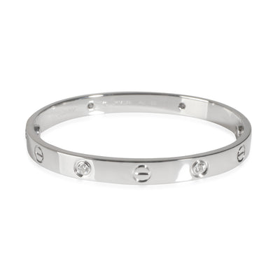Cartier White Gold Diamond Love Bracelet fv