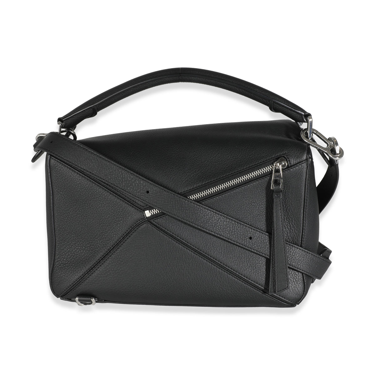 Black Calfskin Medium Puzzle Bag