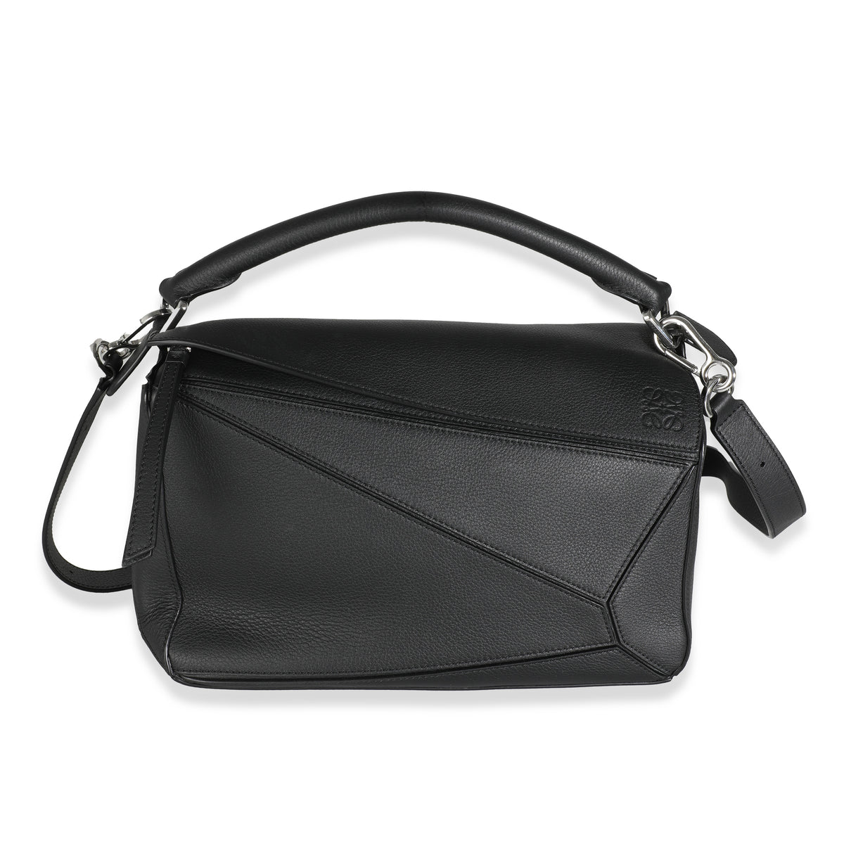 Black Calfskin Medium Puzzle Bag