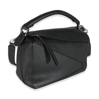 Black Calfskin Medium Puzzle Bag