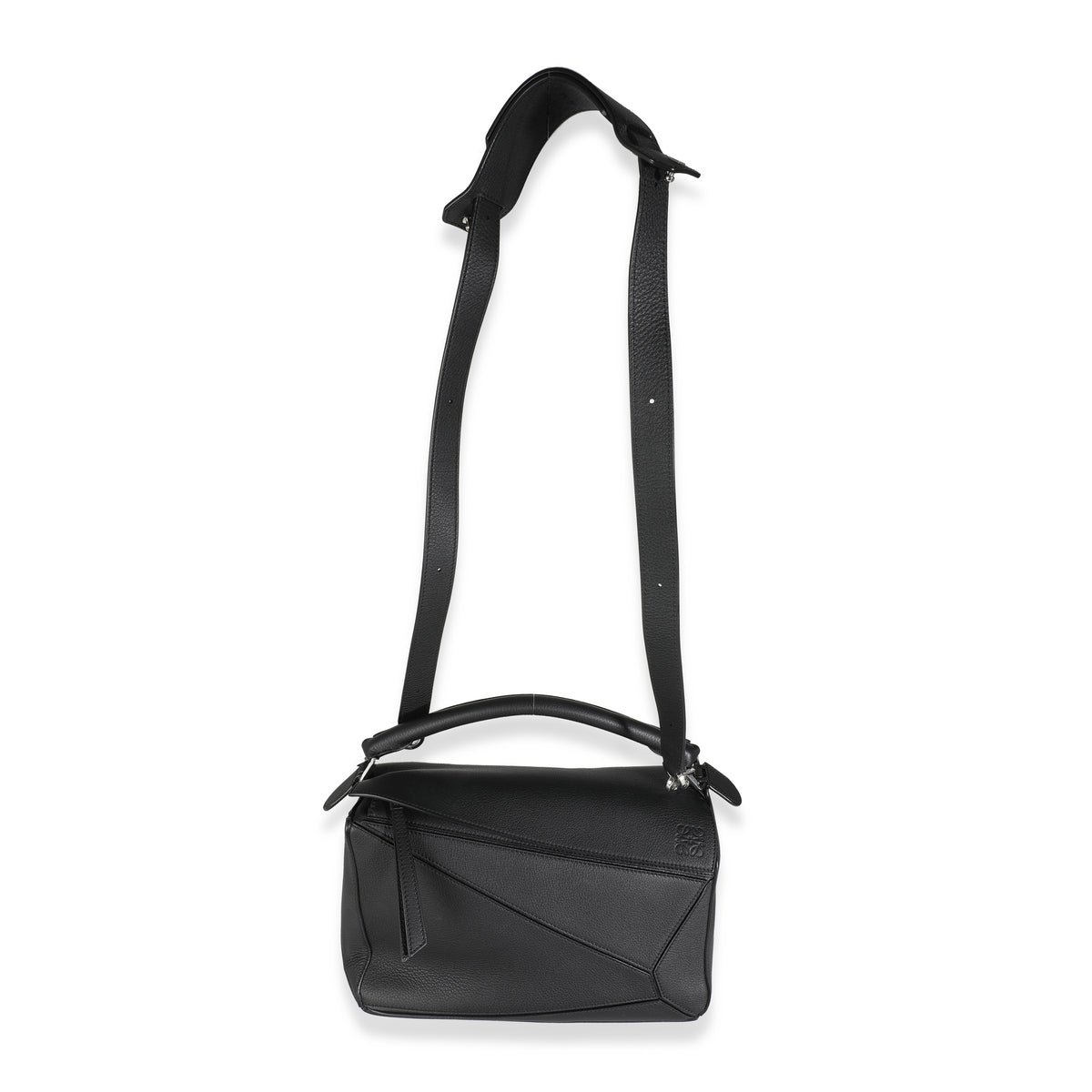 Black Calfskin Medium Puzzle Bag