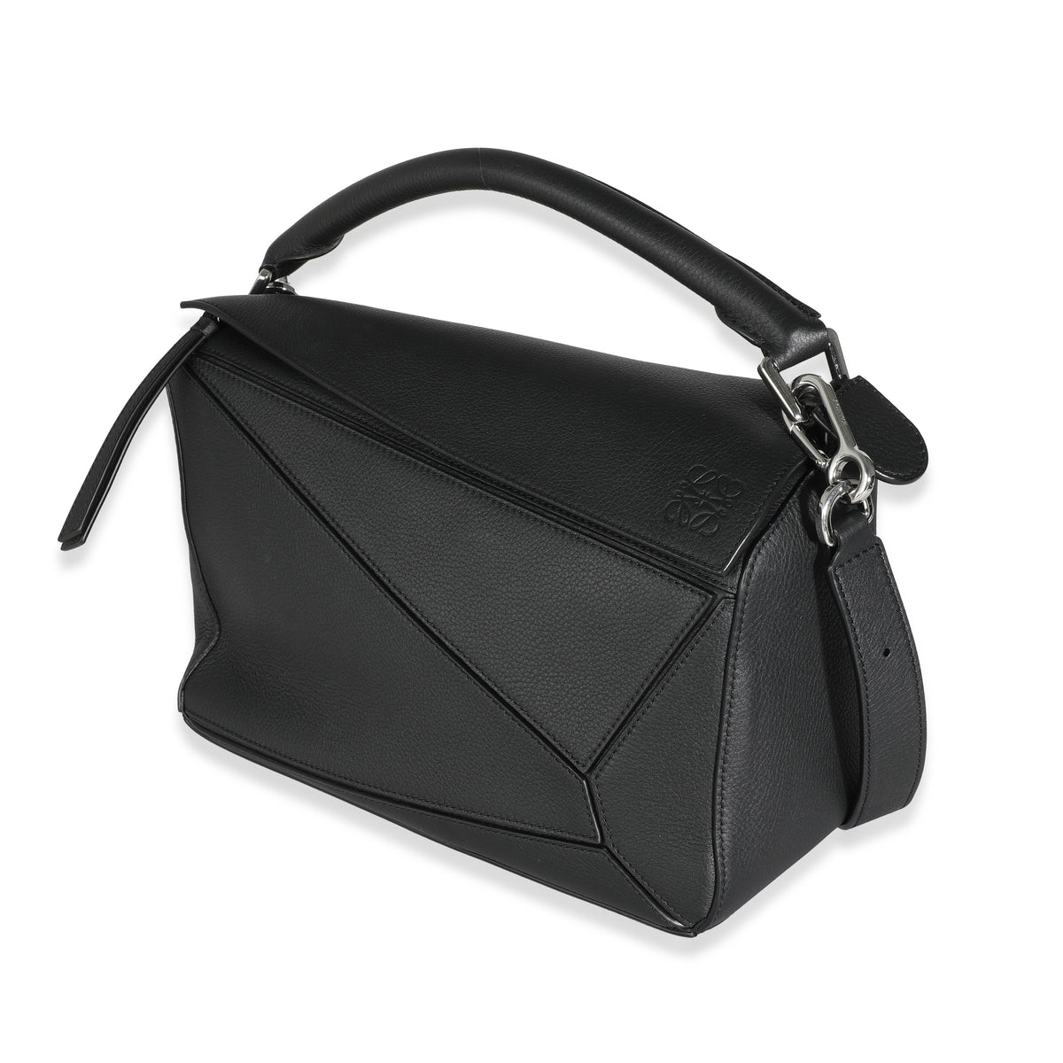 Black Calfskin Medium Puzzle Bag