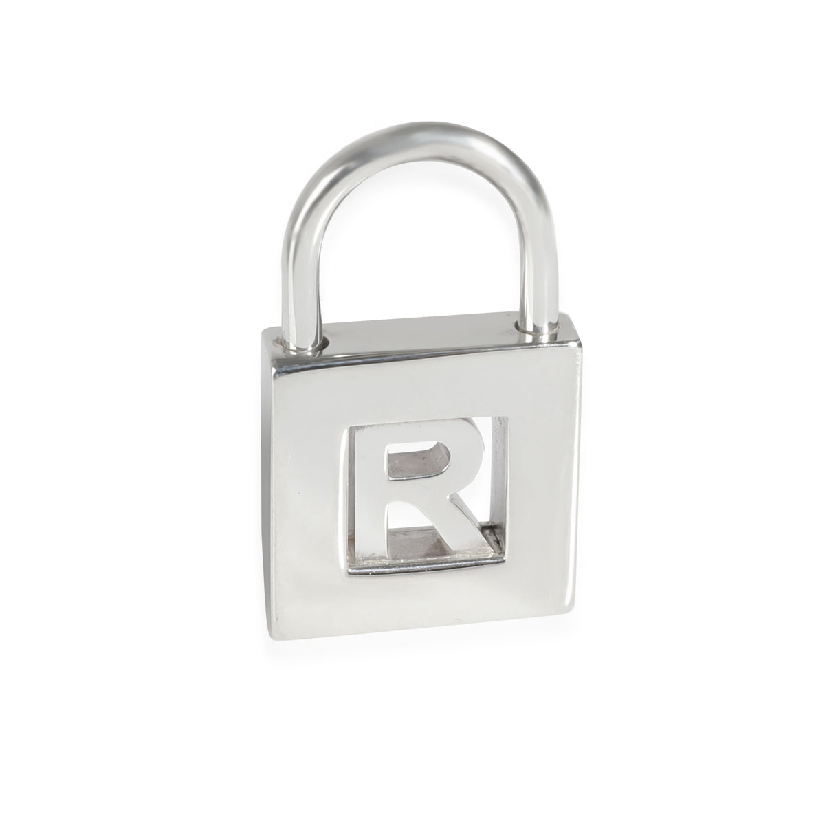 Letter R Lock in Sterling Silver