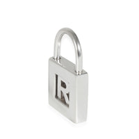 Letter R Lock in Sterling Silver