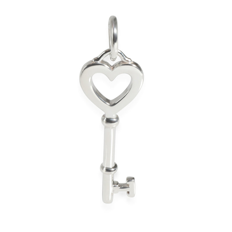 Mini Heart Key Pendant in Sterling Silver