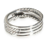 Crossover X Ring in  Sterling Silver 0.04 CTW