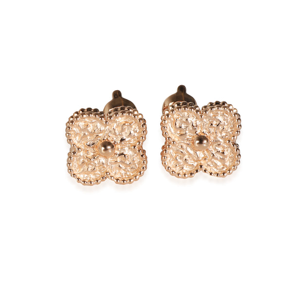 Van Cleef Arpels Vintage Alhambra Earrings in 18k Rose Gold