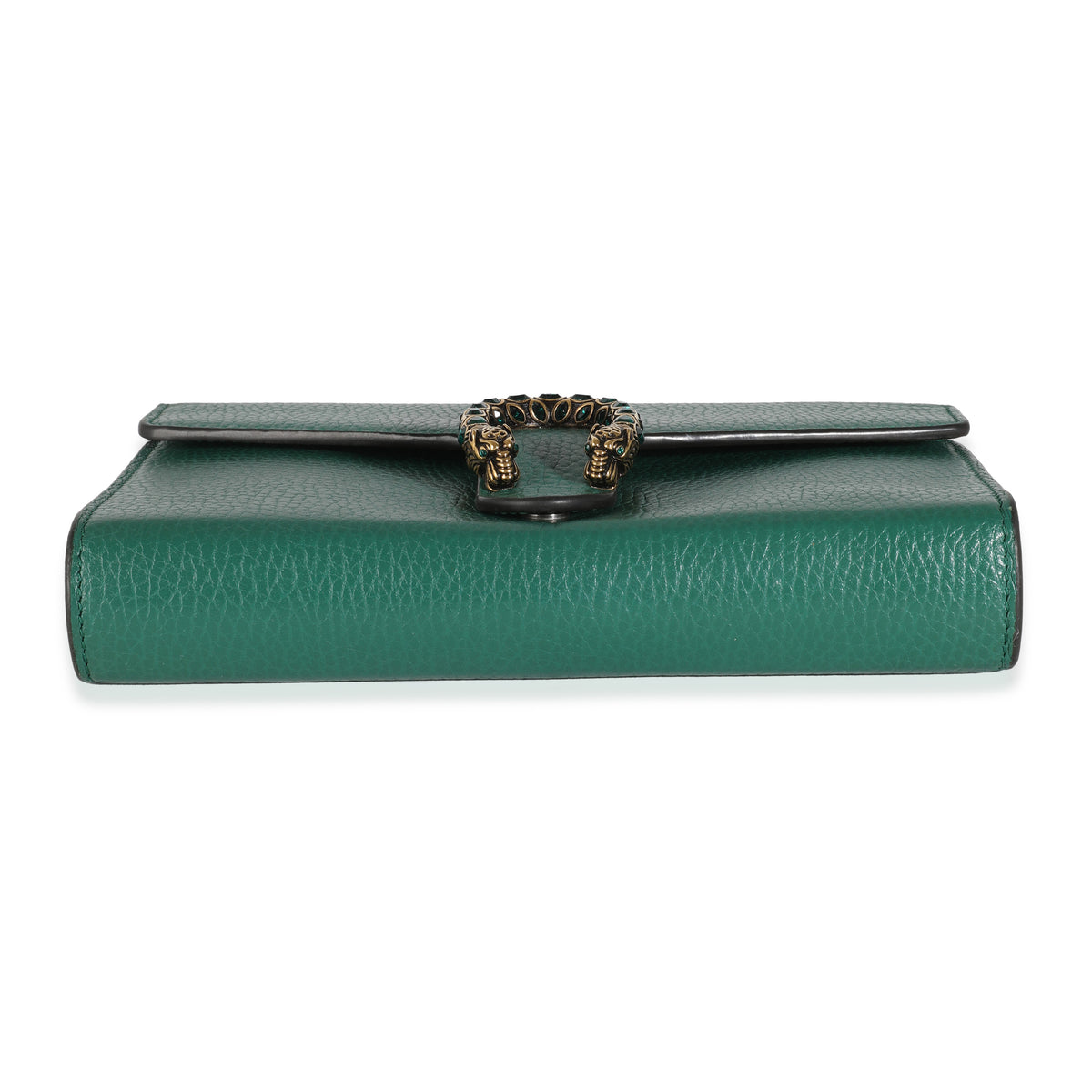 Emerald Green Pebbled Calfskin Mini Dionysus Chain Wallet