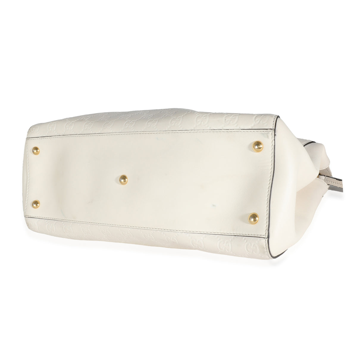 White GG Signature Soft Shoulder Bag