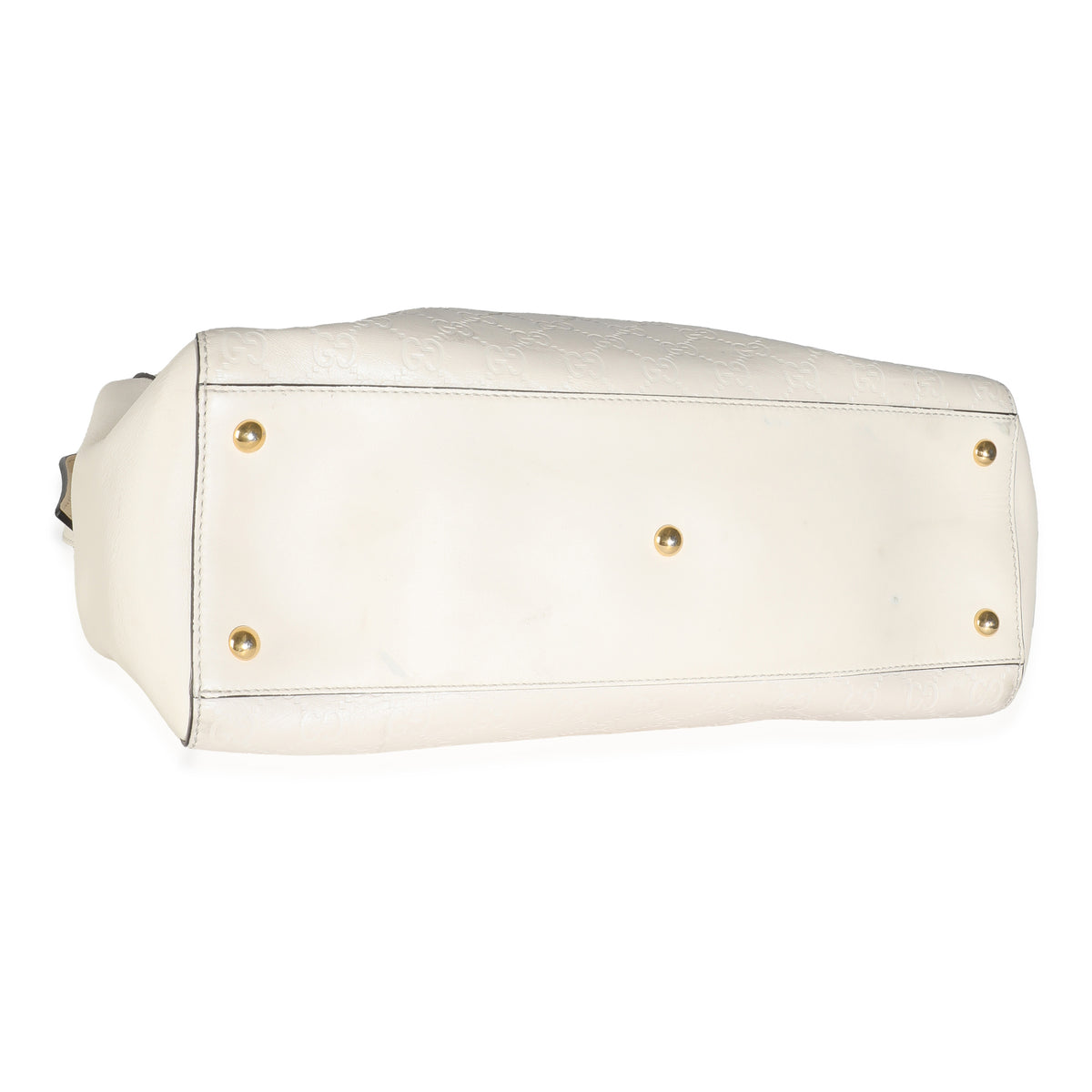 White GG Signature Soft Shoulder Bag