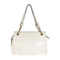 White GG Signature Soft Shoulder Bag