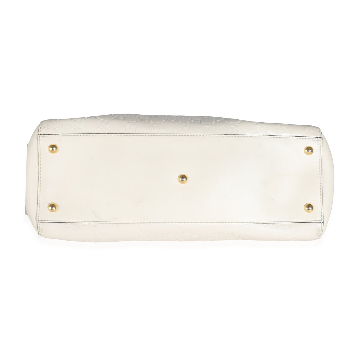 White GG Signature Soft Shoulder Bag