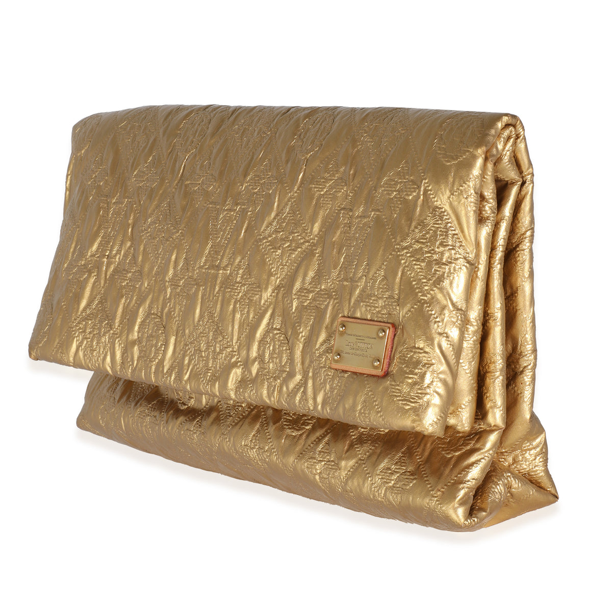 Gold Jacquard Monogram Limelight Clutch PM