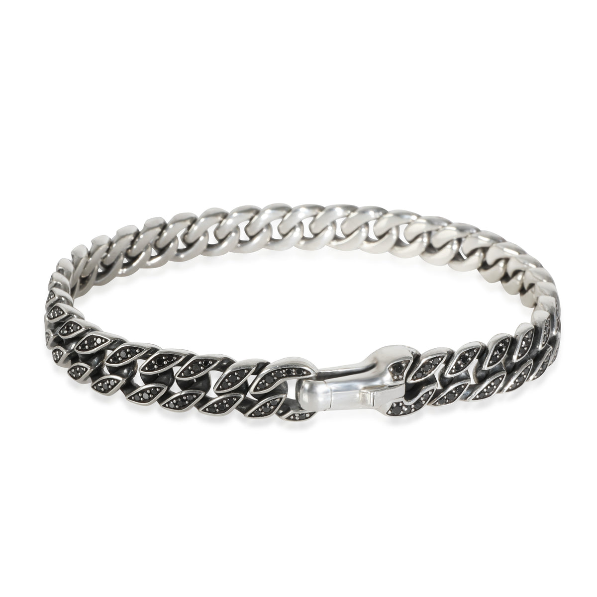 Curb Chain Collection Bracelet in  Sterling Silver 1.66 CTW