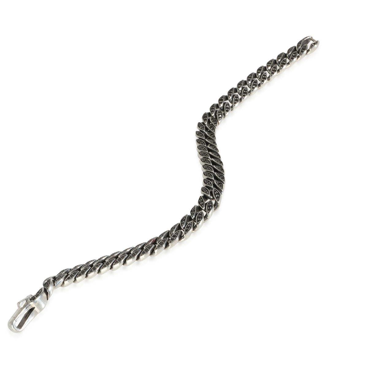 Curb Chain Collection Bracelet in  Sterling Silver 1.66 CTW