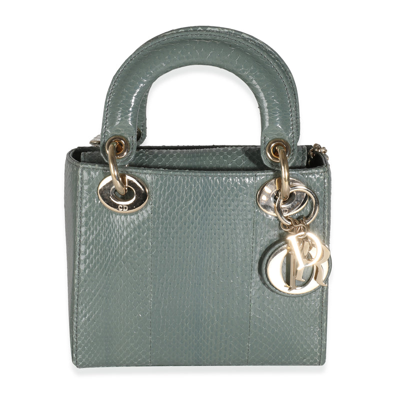 Light Blue Python Mini Lady Dior