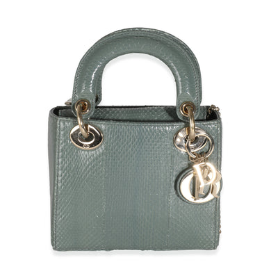 Light Blue Python Mini Lady Dior