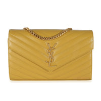 Yellow Grain De Poudre Cassandre Chain Wallet