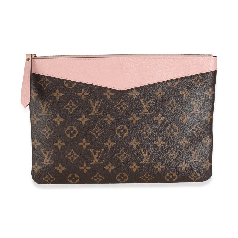 Rose Poudre Monogram Canvas Daily Pouch