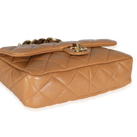 Tan Quilted Lambskin Medium Funky Town Flap Bag