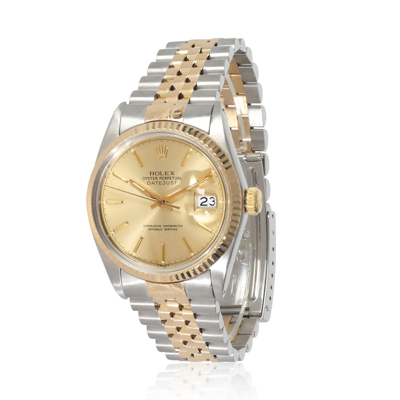 Datejust 16013 Mens Watch in 18kt Stainless Steel/Yellow Gold