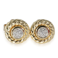 Diamond Cookie Earring in 18k Yellow Gold 0.13 CTW