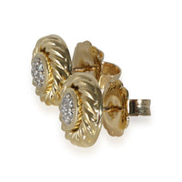 Diamond Cookie Earring in 18k Yellow Gold 0.13 CTW