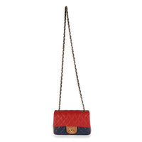 Tri-Colour Quilted Lambskin Mini Rectangular Flap Bag