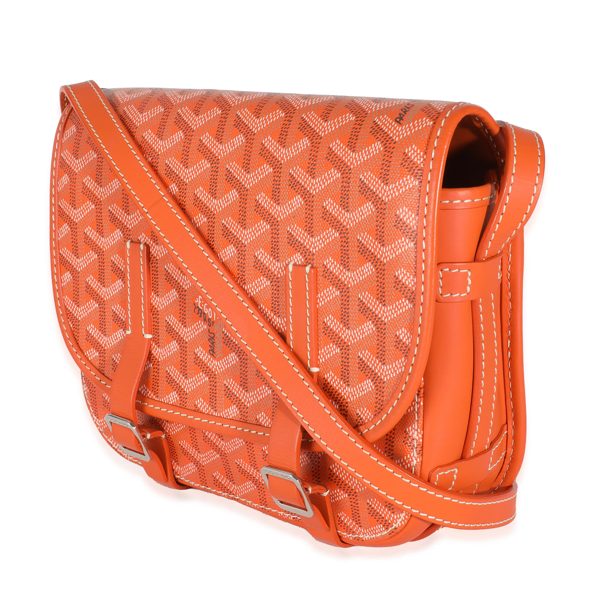 Orange Goyardine Canvas Belvedere II PM