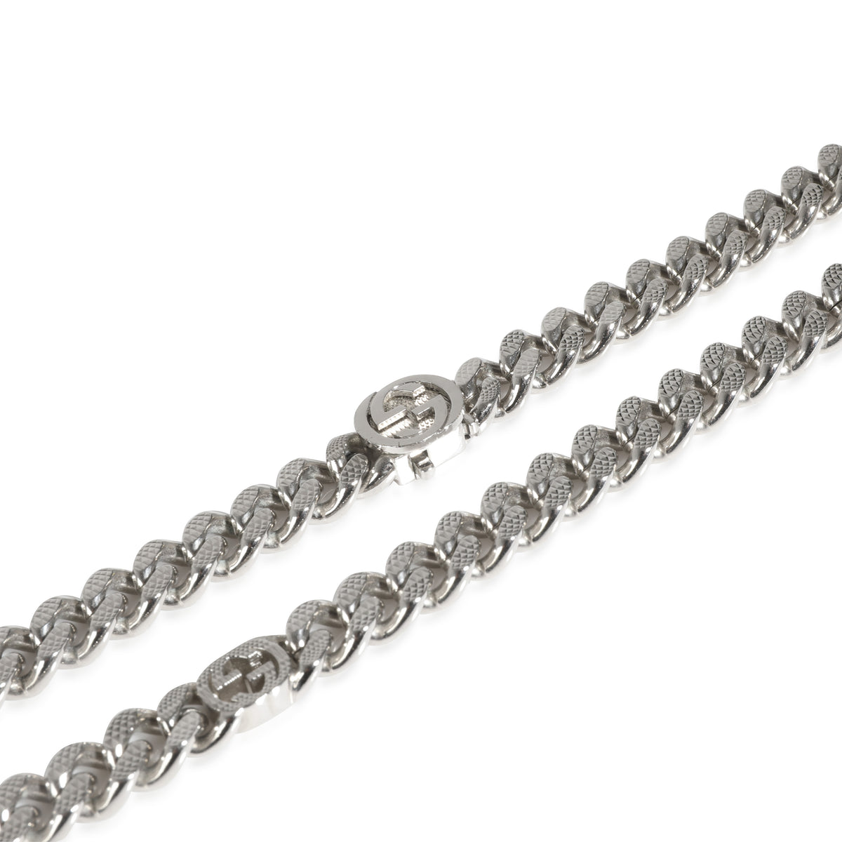 Interlocking G Necklace Palladium Plated , 20 Inches