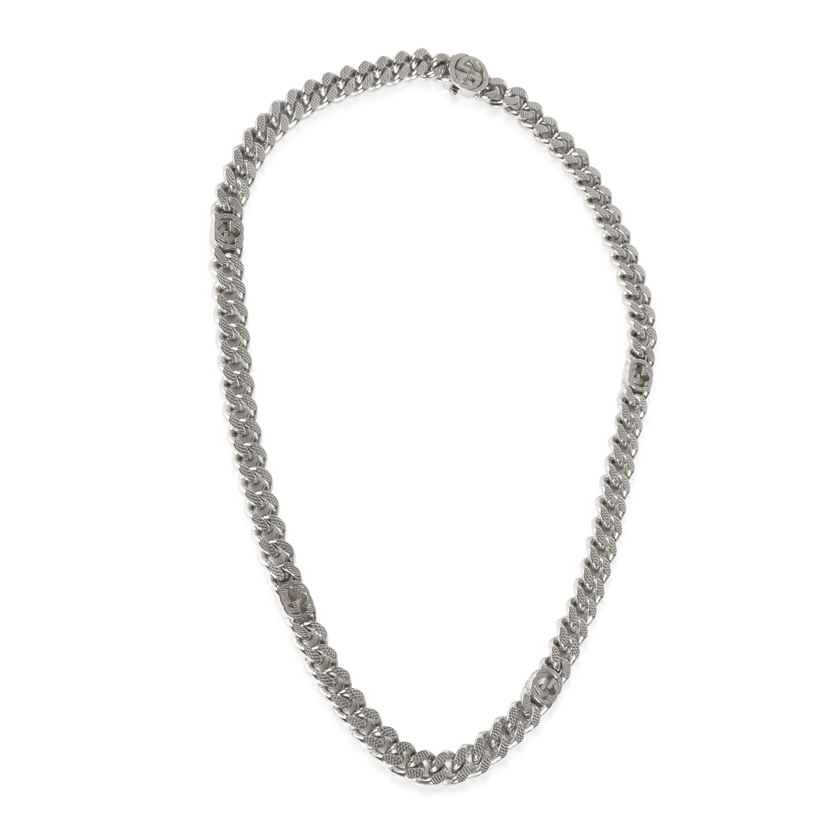 Interlocking G Necklace Palladium Plated , 20 Inches