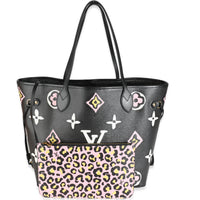 Black Giant Monogram Canvas Wild At Heart Neverfull MM