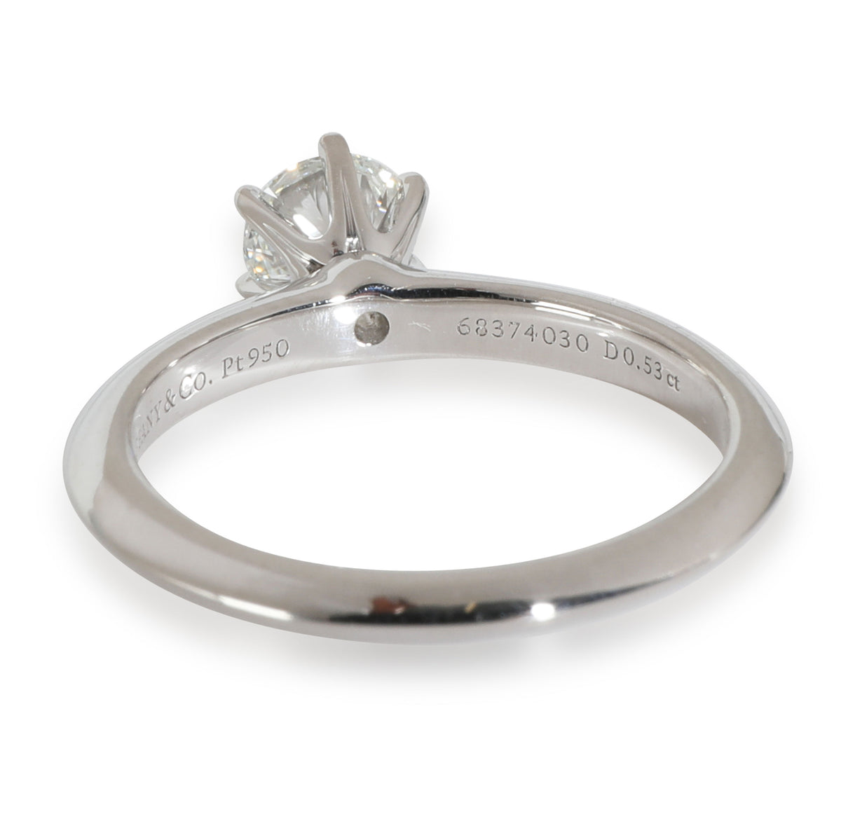 Solitaire Engagement Ring in  Platinum F VVS2 0.53 CTW